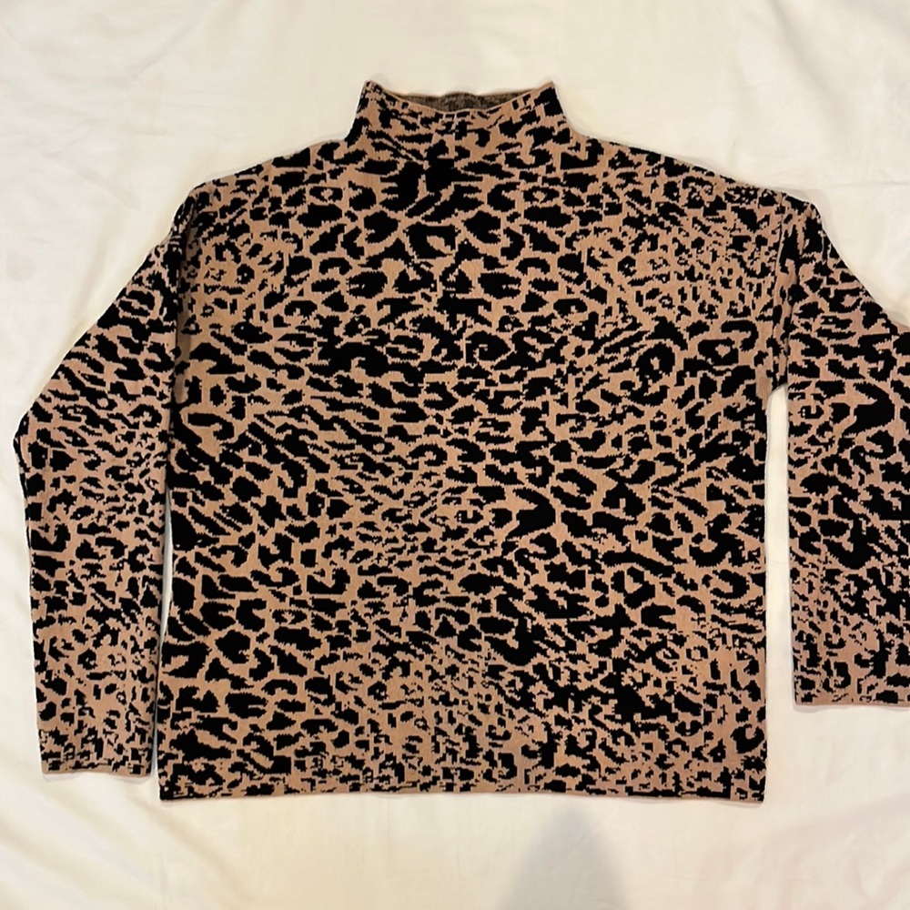 TAHARI funnel neck sweater